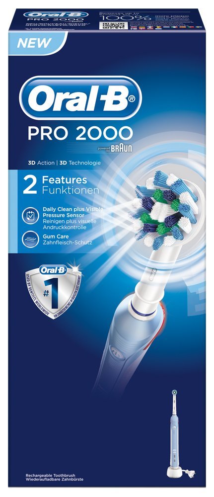Braun Oral-B Brosse à Dents Électrique Rechargeable Pro 2000